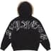 Supreme Faux Fur Zip Up Hooded Sweatshirt - Black (front)