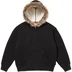 Supreme Faux Fur Zip Up Hooded Sweatshirt - Black (front)