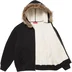 Supreme Faux Fur Zip Up Hooded Sweatshirt - Black (front)