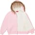 Supreme Faux Fur Zip Up Hooded Sweatshirt - Light Pink (front)