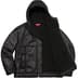 Supreme Faux Shearling Hooded Jacket - Black (front)