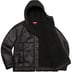 Supreme Faux Shearling Hooded Jacket - Black (front)