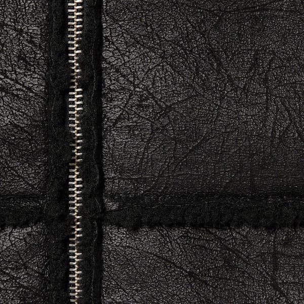 Supreme Faux Shearling Hooded Jacket - Black (front)