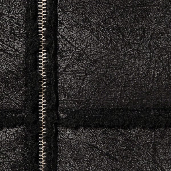 Supreme Faux Shearling Hooded Jacket - Black (front)