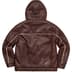 Supreme Faux Shearling Hooded Jacket - Brick (front)