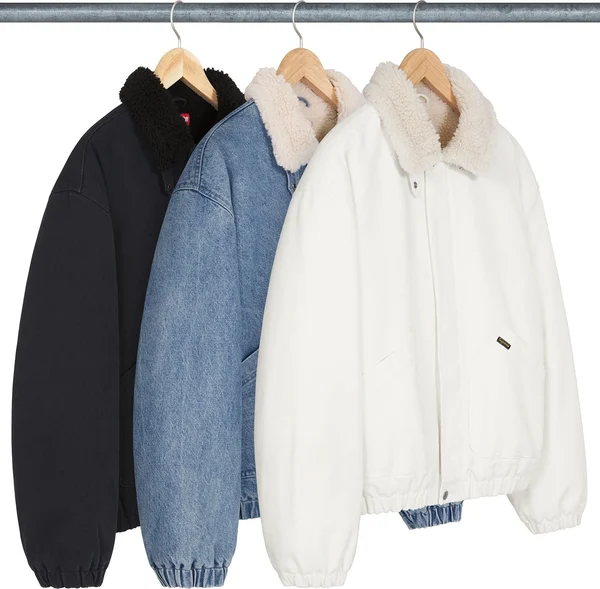 Supreme Faux Shearling Lined Bomber Jacket - Product Image
