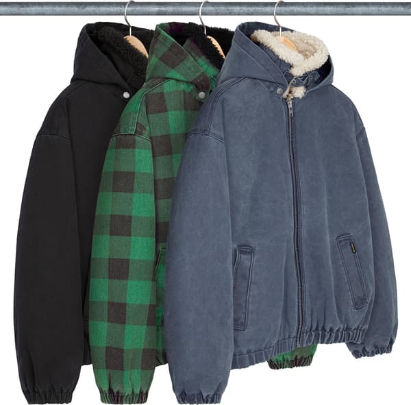 Supreme Faux Shearling Lined Bomber Jacket - Product Image