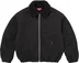 Supreme Faux Shearling Lined Bomber Jacket - Black (front)