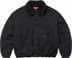 Supreme Faux Shearling Lined Bomber Jacket - Black (front)