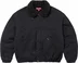 Supreme Faux Shearling Lined Bomber Jacket - Black (front)
