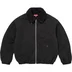 Supreme Faux Shearling Lined Bomber Jacket - Black (front)