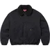 Supreme Faux Shearling Lined Bomber Jacket - Black (front)
