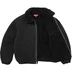 Supreme Faux Shearling Lined Bomber Jacket - Black (front)