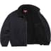 Supreme Faux Shearling Lined Bomber Jacket - Black (front)