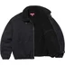 Supreme Faux Shearling Lined Bomber Jacket - Black (front)