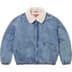 Supreme Faux Shearling Lined Bomber Jacket - Denim (front)