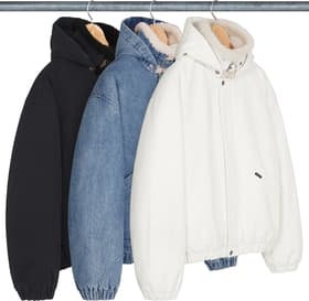 Supreme Faux Shearling Lined Bomber Jacket Group Shot