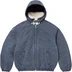 Supreme Faux Shearling Lined Bomber Jacket - Navy (front)
