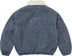 Supreme Faux Shearling Lined Bomber Jacket - Navy (front)
