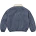 Supreme Faux Shearling Lined Bomber Jacket - Navy (front)