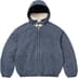 Supreme Faux Shearling Lined Bomber Jacket - Navy (front)