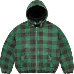 Supreme Faux Shearling Lined Bomber Jacket Plaid