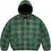 Supreme Faux Shearling Lined Bomber Jacket - Plaid (front)