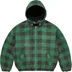 Supreme Faux Shearling Lined Bomber Jacket - Plaid (front)