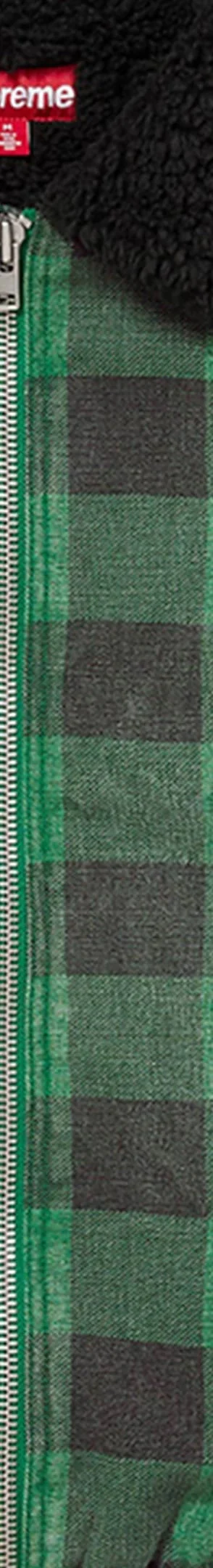 Supreme Faux Shearling Lined Bomber Jacket - Plaid (front)