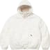 Supreme Faux Shearling Lined Bomber Jacket - White (front)
