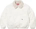 Supreme Faux Shearling Lined Bomber Jacket - White (front)