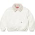 Supreme Faux Shearling Lined Bomber Jacket - White (front)