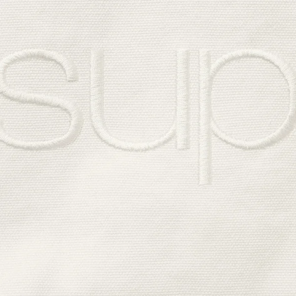 Supreme Faux Shearling Lined Bomber Jacket - White (front)