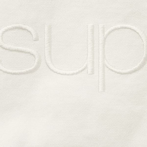 Supreme Faux Shearling Lined Bomber Jacket - White (front)