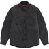 Supreme Faux Shearling Lined Work Shirt - Black Denim (front)