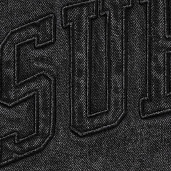 Supreme Faux Shearling Lined Work Shirt - Black Denim (front)