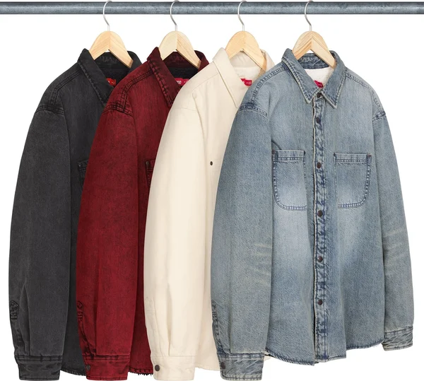 Supreme Faux Shearling Lined Work Shirt - Group Shots (front)