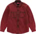 Supreme Faux Shearling Lined Work Shirt - Red Denim (front)