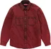 Supreme Faux Shearling Lined Work Shirt - Red Denim (front)