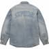 Supreme Faux Shearling Lined Work Shirt - Washed Indigo Denim (front)
