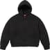Supreme Faux Shearling Lined Zip Up Hooded Sweater - Black (front)