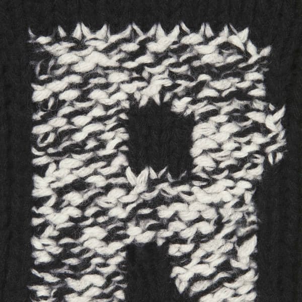 Supreme Faux Shearling Lined Zip Up Hooded Sweater - Black (front)