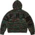 Supreme Faux Shearling Lined Zip Up Hooded Sweater - Green Mélange (front)