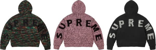 Supreme Faux Shearling Lined Zip Up Hooded Sweater - Group Shots (front)