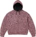 Supreme Faux Shearling Lined Zip Up Hooded Sweater - Pink Mélange (front)