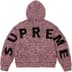 Supreme Faux Shearling Lined Zip Up Hooded Sweater - Pink Mélange (front)