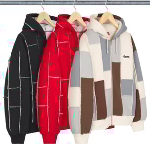 Supreme Faux Shearling Zip Up Hooded Sweatshirt