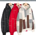 Supreme Faux Shearling Zip Up Hooded Sweatshirt - Product Image