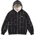 Supreme Faux Shearling Zip Up Hooded Sweatshirt - Black (front)