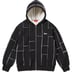 Supreme Faux Shearling Zip Up Hooded Sweatshirt - Black (front)